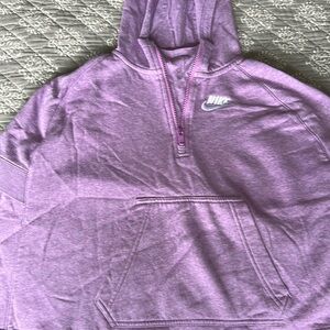 Heather purple Nike hooded poncho sweatshirt
